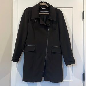 White House Black Market Walker Coat with detachable fur collar